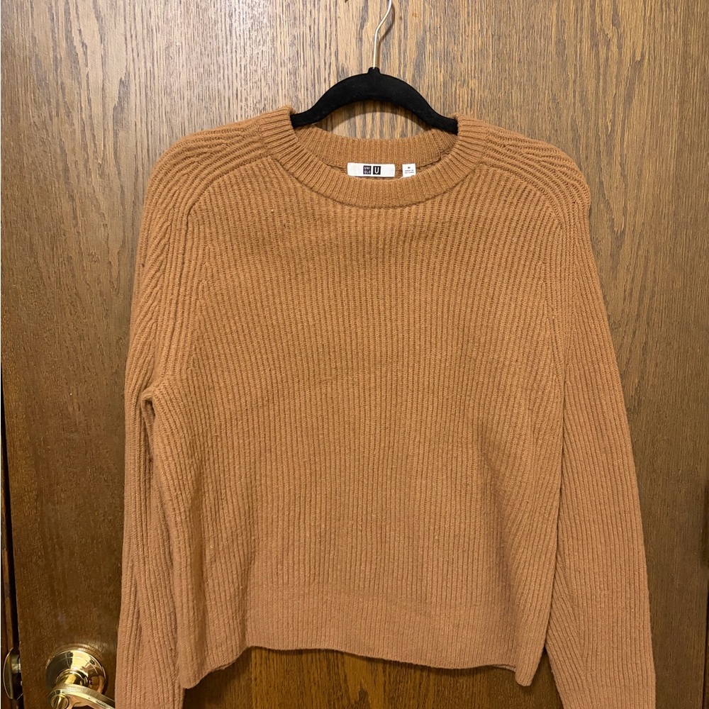 Uniqlo Women's Camel Crew Neck Sweater